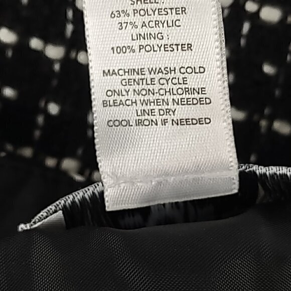 Ann Taylor Loft Petite Women Knitted White Black Straight & Pencil Skirt Size 4P - Picture 8 of 10